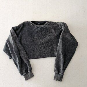 Brandy Melville John Galt acid wash cropped sweatshirt